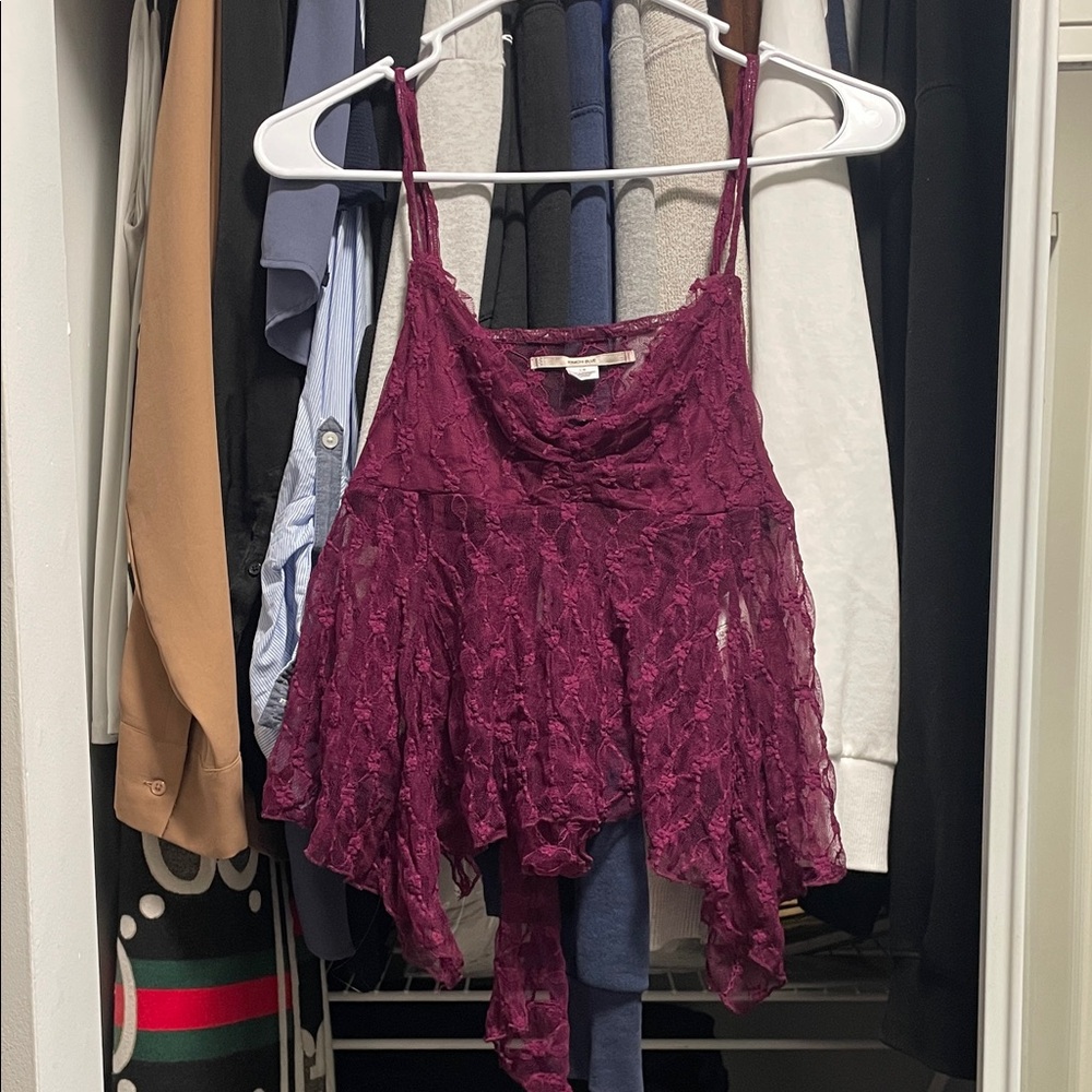 Urban Outfitters Lace Camisole in Deep Purple